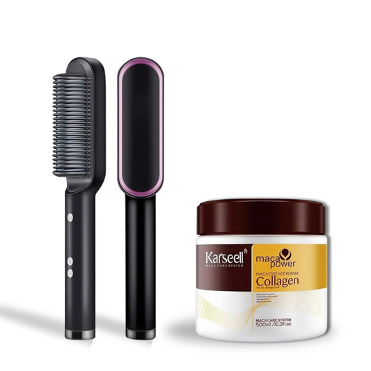 Cepillo Alisador 2-en-1 + Crema Reparadora Karseell - Original