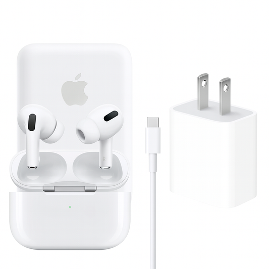 Combo Apple x4 | AirPods Pro + Battery Pack + Cargador tipo C + Cargador Lightning
