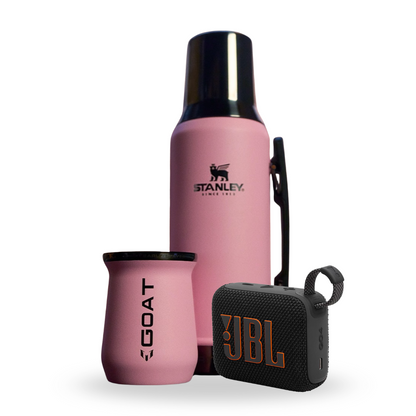 Termo + Mate Stanley Messi GOAT + parlante JBL GO4 de regalo
